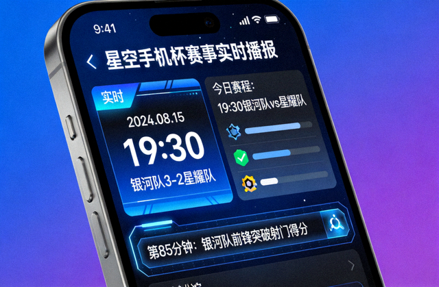 星空手机官网实时播报界面展示实时比分、赛程和比赛追踪